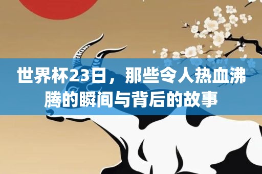 世界杯23日，那些令人热血沸腾的瞬间与背后的故事