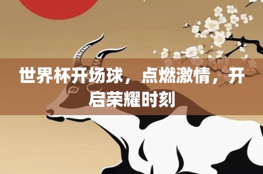 世界杯开场球，点燃激情，开启荣耀时刻