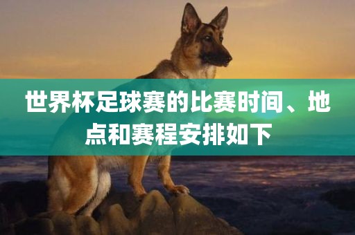 世界杯足球赛的比赛时间、地点和赛程安排如下