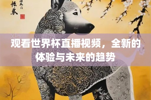 观看世界杯直播视频，全新的体验与未来的趋势