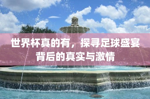 世界杯真的有，探寻足球盛宴背后的真实与激情