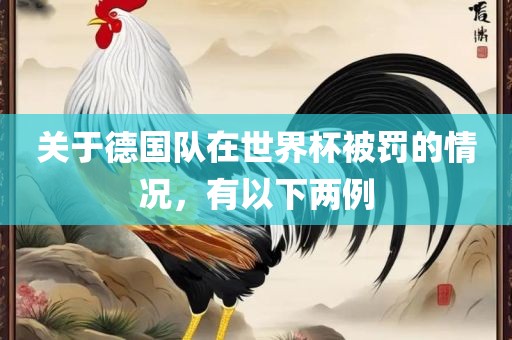 关于德国队在世界杯被罚的情况，有以下两例