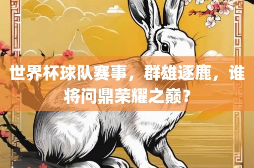 世界杯球队赛事，群雄逐鹿，谁将问鼎荣耀之巅？