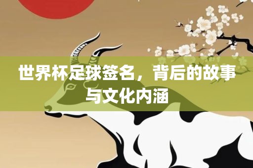 世界杯足球签名，背后的故事与文化内涵