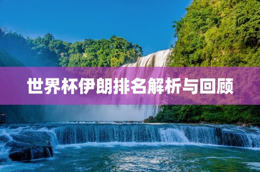 世界杯伊朗排名解析与回顾